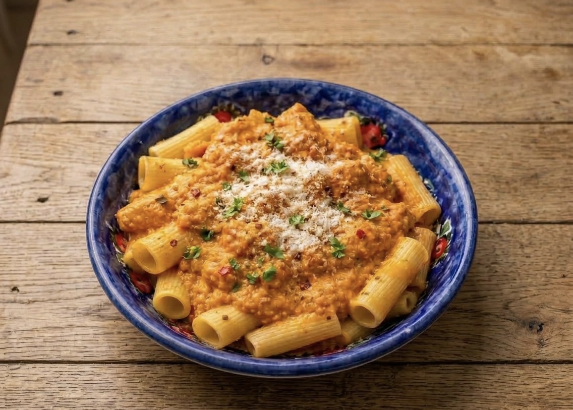 Pasta med cremet sauce